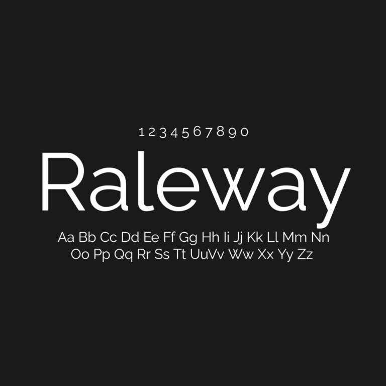 Raleway Font Family Free Download