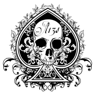 Skull with Ace Free Vector Art