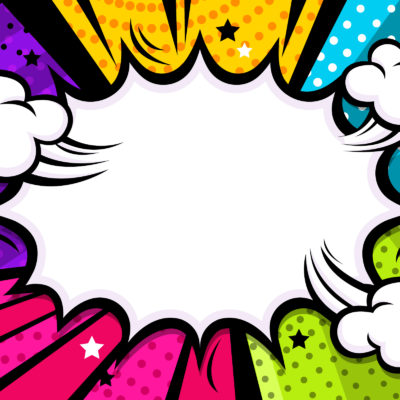 Colorful Cartoon Speech Bubble Free Vector
