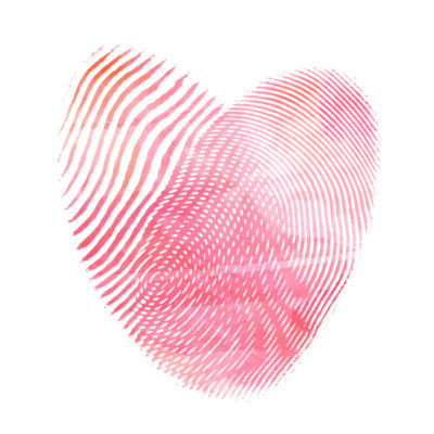Heart Shape of Fingerprints Free Vector