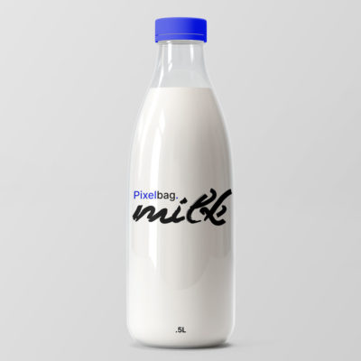 Milk Bottle Mockup