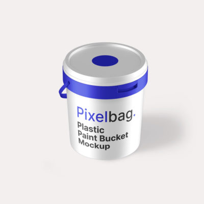 Plastic Paint Bucket Mockup