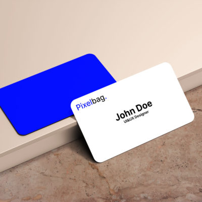 Rounded Business Card Mockup