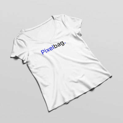 V Neck Woman T-Shirt Mockup
