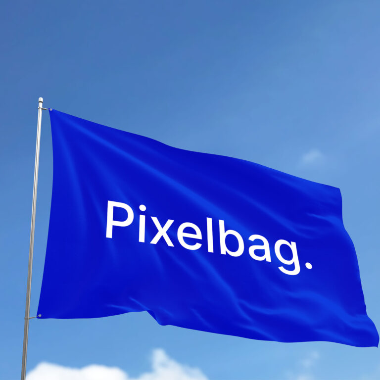 Waving Flag Mockup Free Download