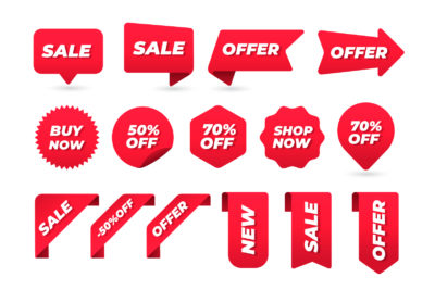 Vector Sales Labels Graphics (PDF, EPS, AI)