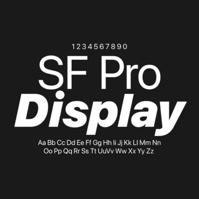 SF Pro Display font family preview
