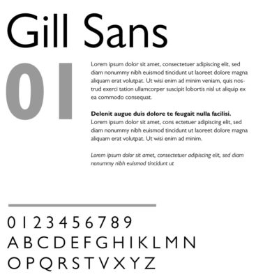 Gill Sans Font Family