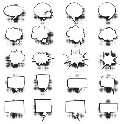 Comic Speech Bubbles Vector (PDF, EPS, AI)