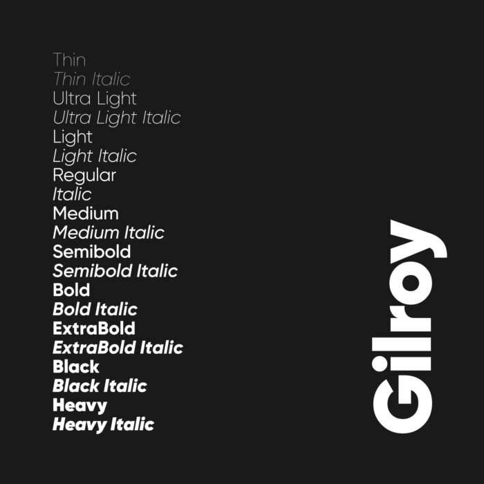 Gilroy Font Family Free Download