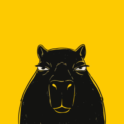 Funny Capybara Face Vector Illustration (AI, PDF, EPS)