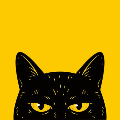Funny Cat Face Vector Illustration (AI, PDF, EPS)