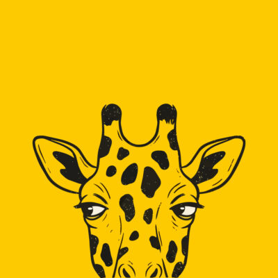 Funny Giraffe Face Vector Illustration (AI, PDF, EPS)