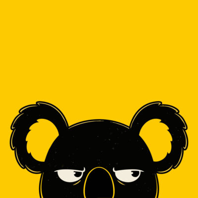 Funny Koala Face Vector Illustration (AI, PDF, EPS)