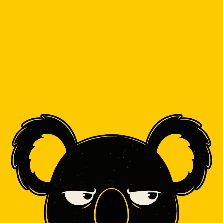 Funny Koala Face Vector Illustration (AI, PDF, EPS)