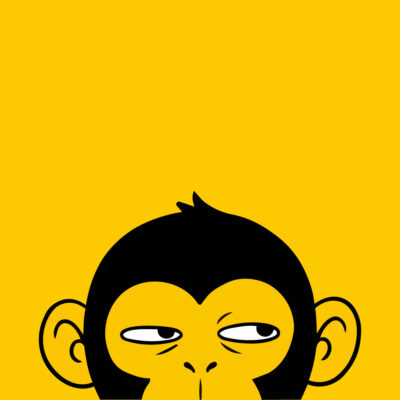 Funny Monkey Face Vector Illustration (AI, PDF, EPS)