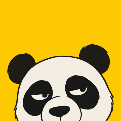 Funny Panda Face Vector Illustration (AI, PDF, EPS)