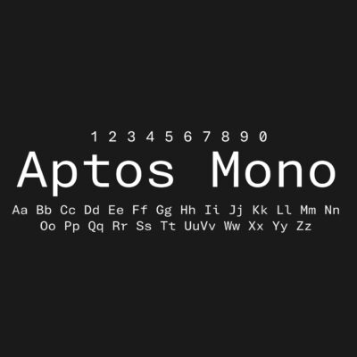 Aptos Mono Font Family Free Download