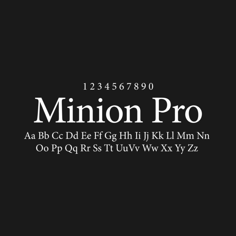 Minion Pro Font Family Free Download