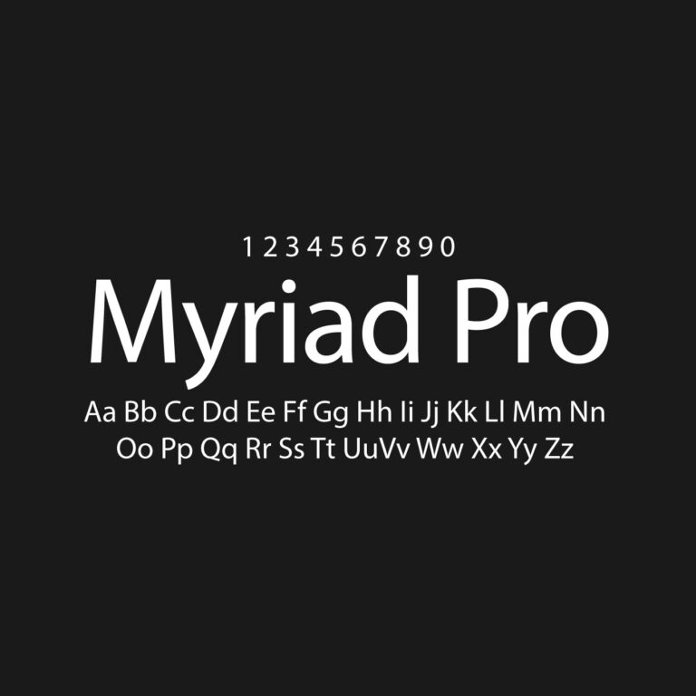 Myriad Pro Font Family Free Download