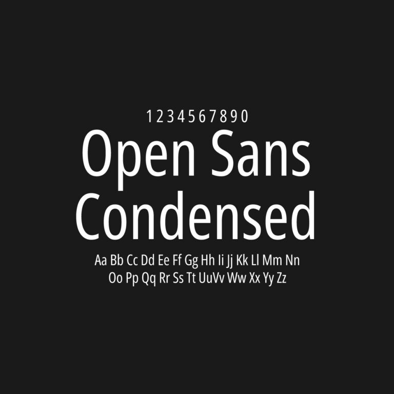 Open Sans Condensed Font Family Free Download
