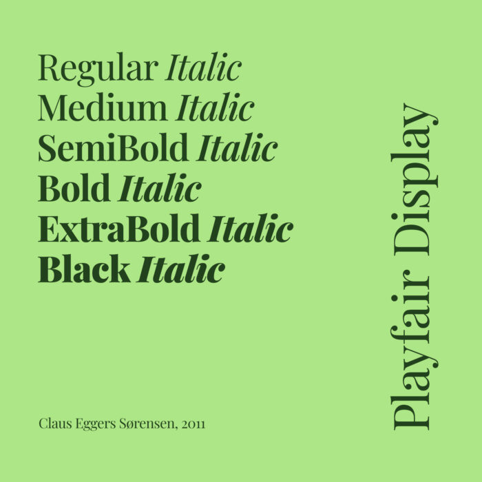 Playfair Display Font Family Free Download