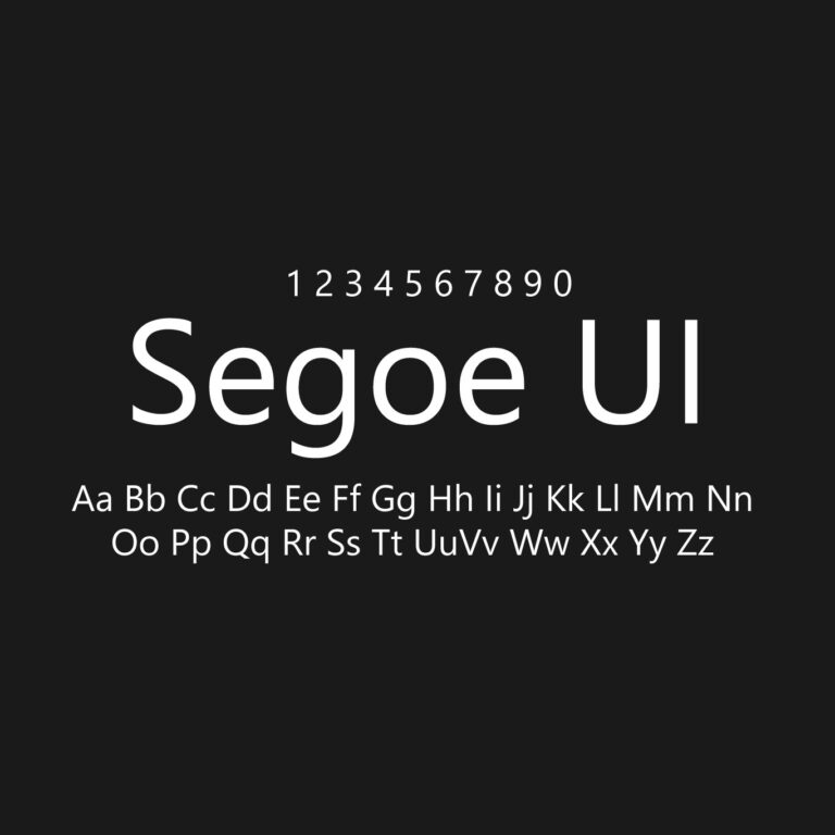 Segoe UI Font Family