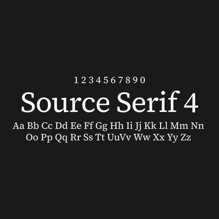 Source Serif 4 Font Family Free Download