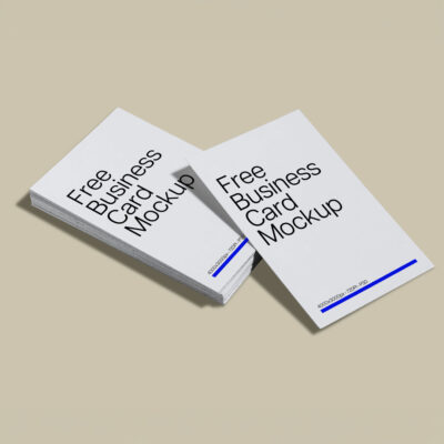 Stacked Business Card Mockup PSD Free Download