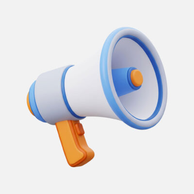 3D Megaphone Illustration PNG Free Download