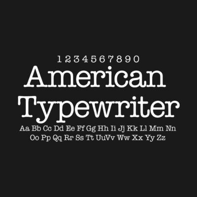 American Typewriter Pro Font Family Free Download