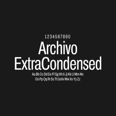 Archivo ExtraCondensed Font Family Free Download
