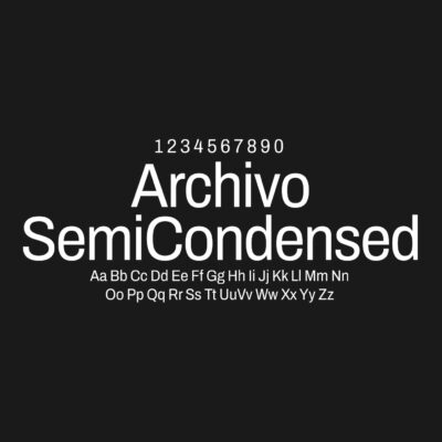 Archivo SemiCondensed Font Family Free Download