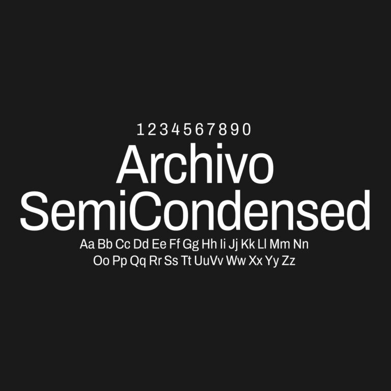 Archivo SemiCondensed Font Family Free Download