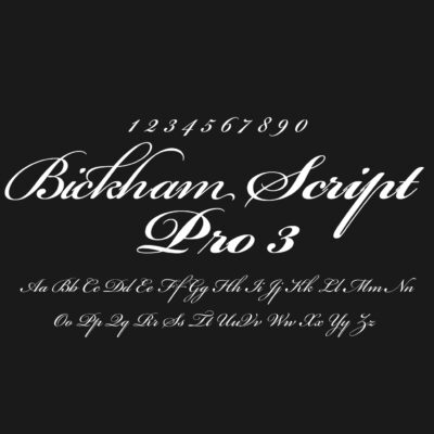 Bickham Script Pro 3 Font Family Free Download