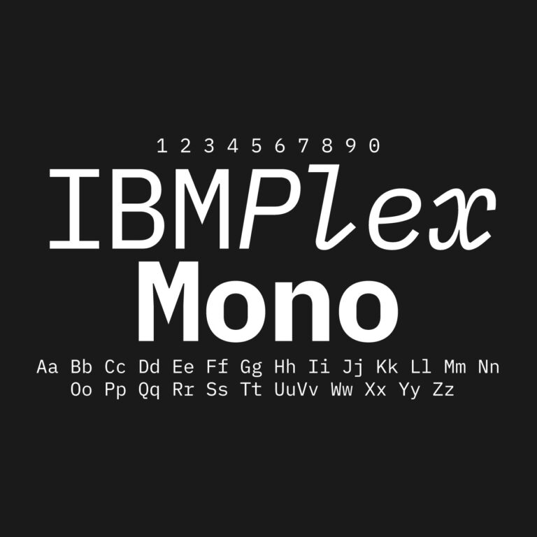 IBM Plex Mono Font Family Free Download