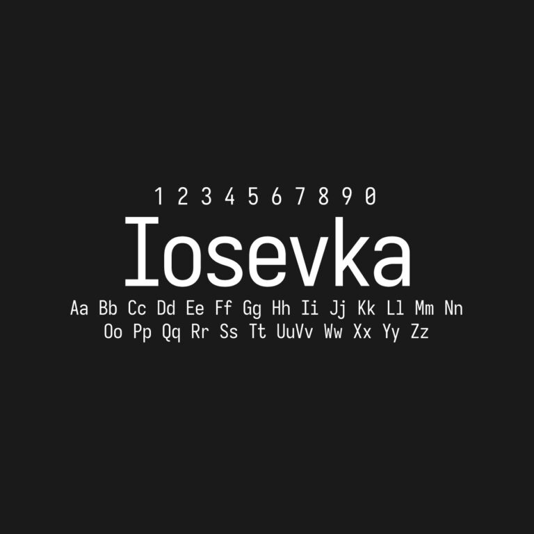 Iosevka Font Family Free Download