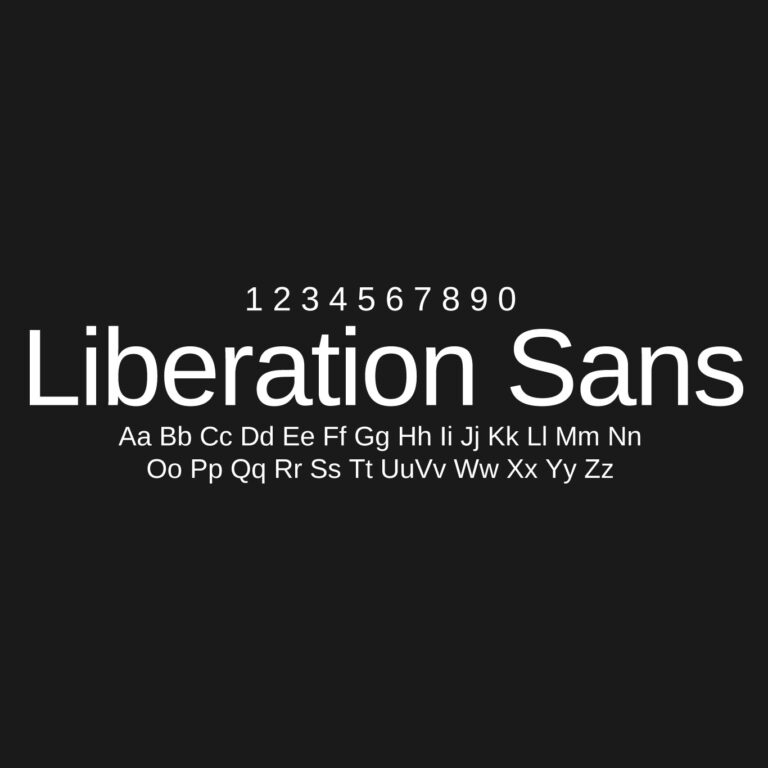 Liberation Sans Font Family Free Download