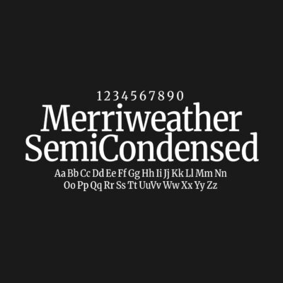 Merriweather SemiCondensed Font Family Free Download