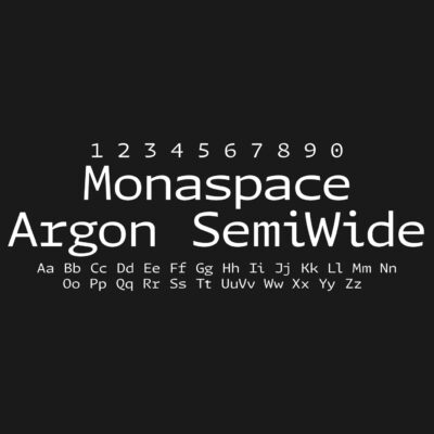 Monaspace Argon SemiWide Font Family Free Download