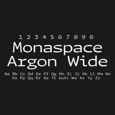 Monaspace Argon Wide Font Family Free Download