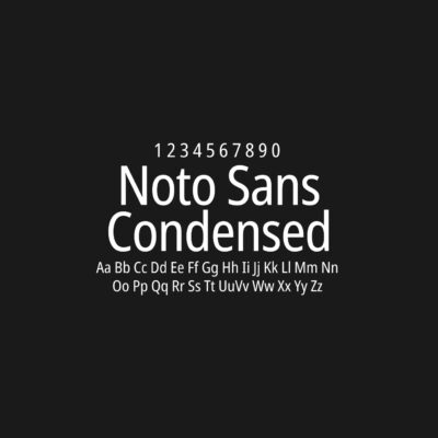 Noto Sans Condensed Font Family Free Download