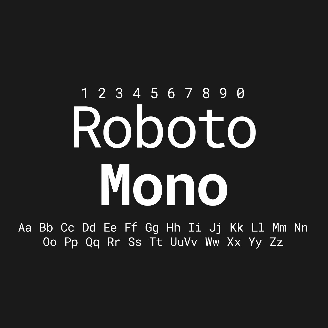 Roboto Mono Font Family Free Download