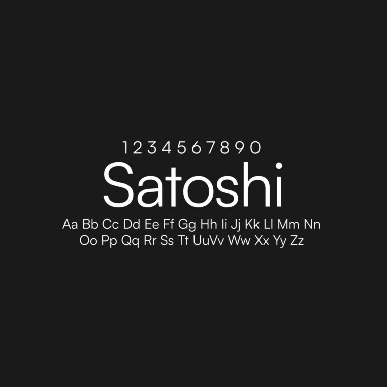 Satoshi Font Family Free Download