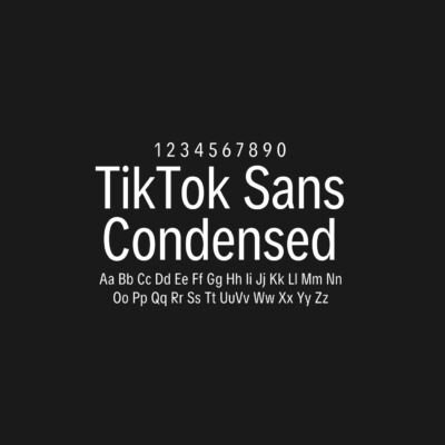 TikTok Sans Condensed Font Family Free Download