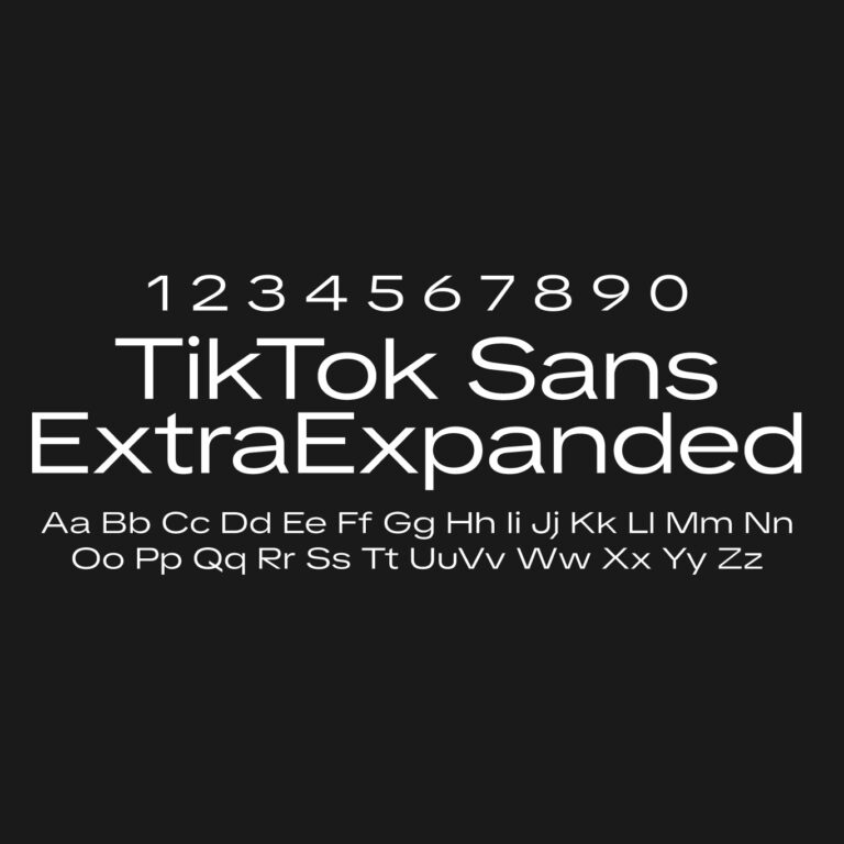 TikTok Sans ExtraExpanded Font Family Free Download