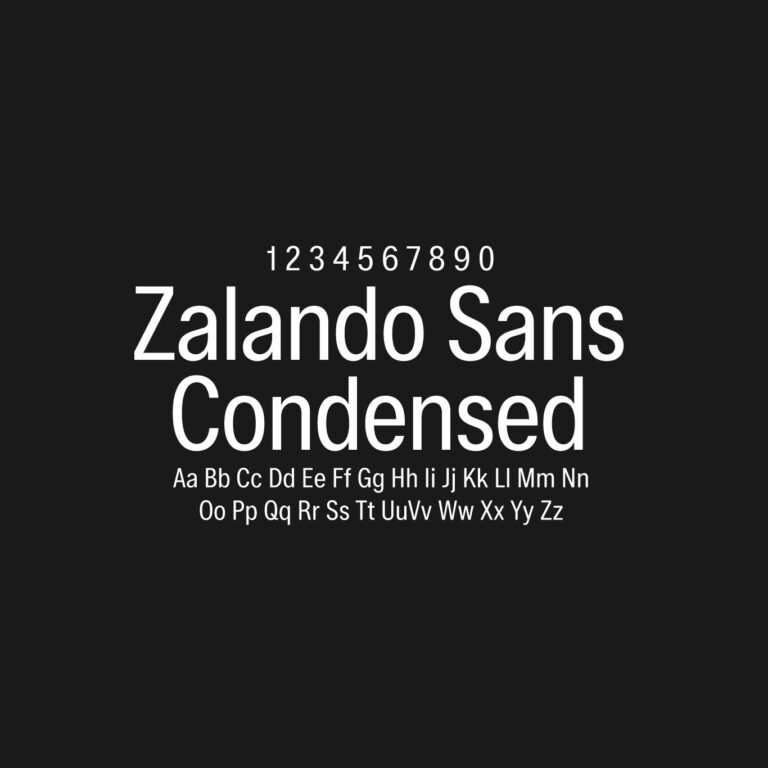 Zalando Sans Condensed Font Family Free Download