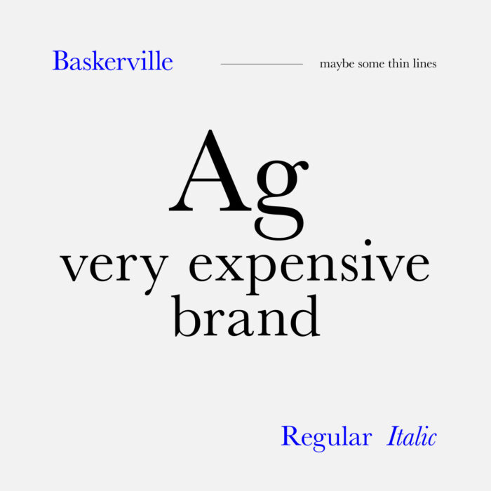 Baskerville font preview
