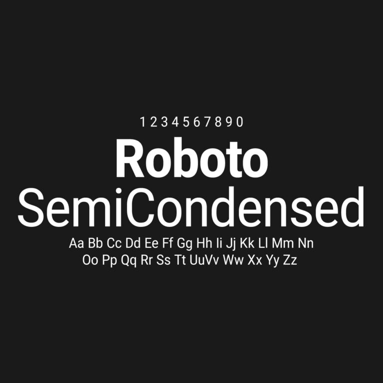 Roboto SemiCondensed Font Family Free Download