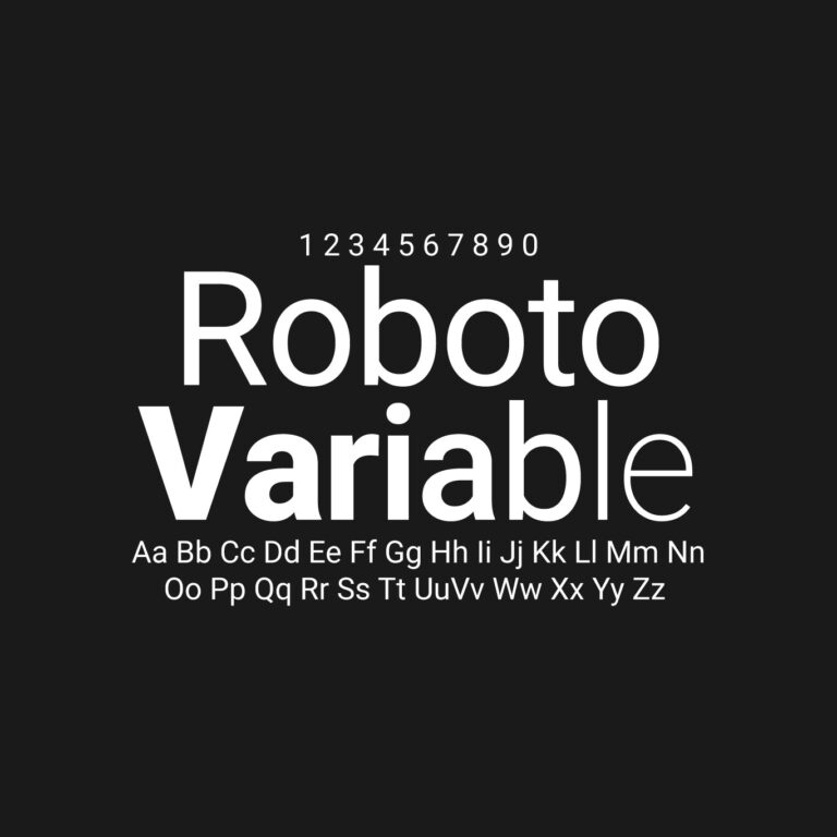 Roboto Variable Font Family Free Download